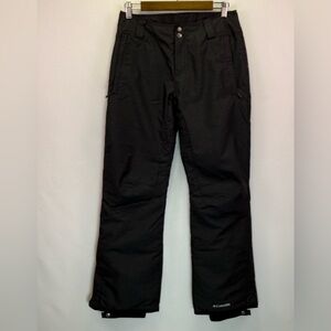 Columbia Omni-Tech Black Gray Insulated Snow Pants Women's Size Small